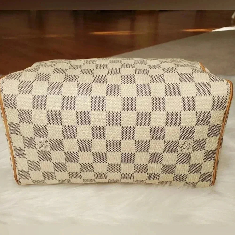 Louis Vuitton Speedy 25 Damier Azur Canvas Satchel - Picture 3 of 9